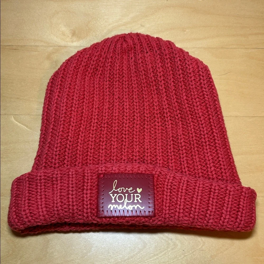 Love Your Melon Coral Red Beanie USA